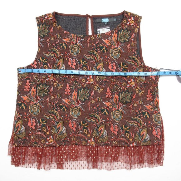 Anthropologie Eva Franco Jacquard Sleeveless Top - XL Petite XLP - Picture 9 of 15